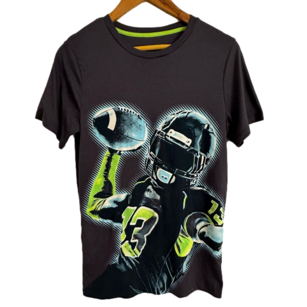 Boy’s Gray CHAMPION C9 Active Performance Shirt with Football Graphic Size XL